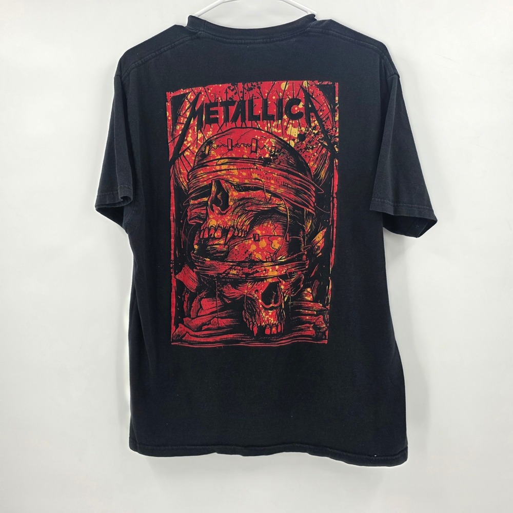 METALLICA BLIND SKULL SHIRT MENS LARGE BLACK RED GRAPHIC BAND ROCK MUSIC DOUBLE - Picture 2 of 11